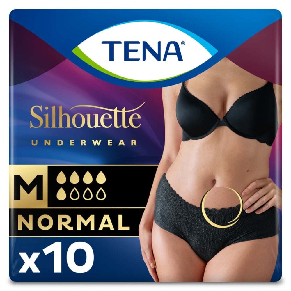 TENA Silhouette Normal Noir Low Waist Pants Medium 750ml 10 Pack