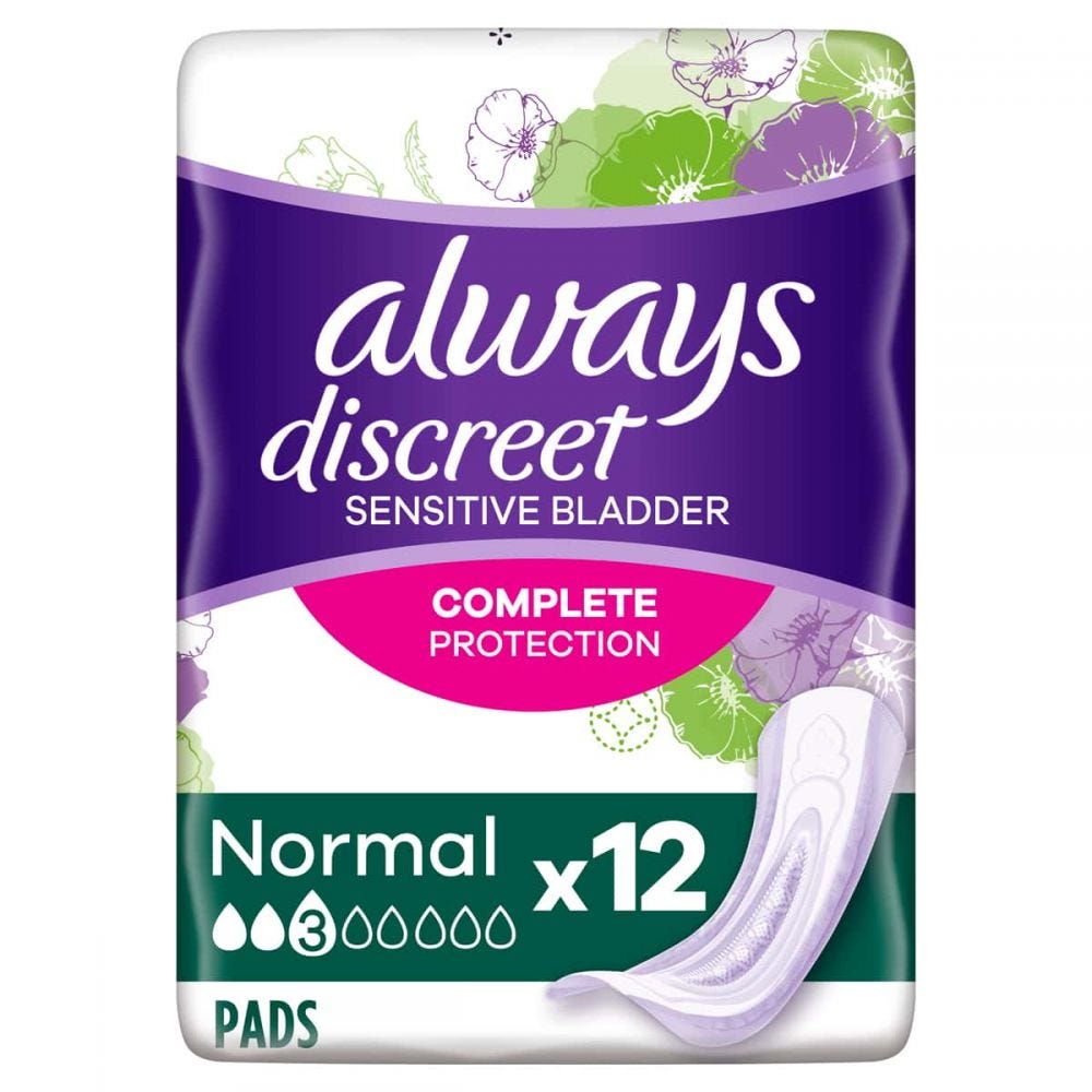 Multipack 4x Always Discreet Pads Normal (300ml) 12 Pack