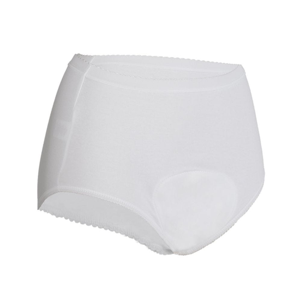 Ladies Reusable Incontinence Panty 6oz , X-Large 37-40, White, 3 PK