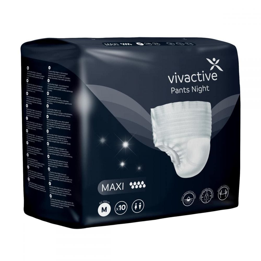 Multipack 4x Vivactive Pants Maxi Black Small/Medium 2200ml