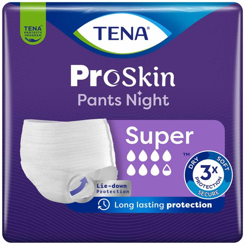 TENA ProSkin Pants Night Super Medium 2010ml 10 Pack AgeUKIncontinence
