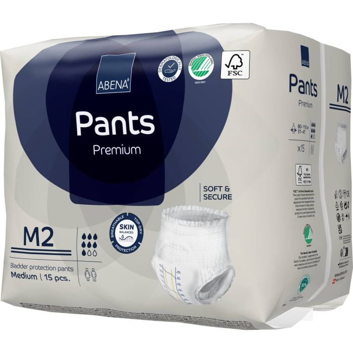 Multipack 6x Abena Pants Premium M2 Premium (1900ml) 15 Pack - pack left