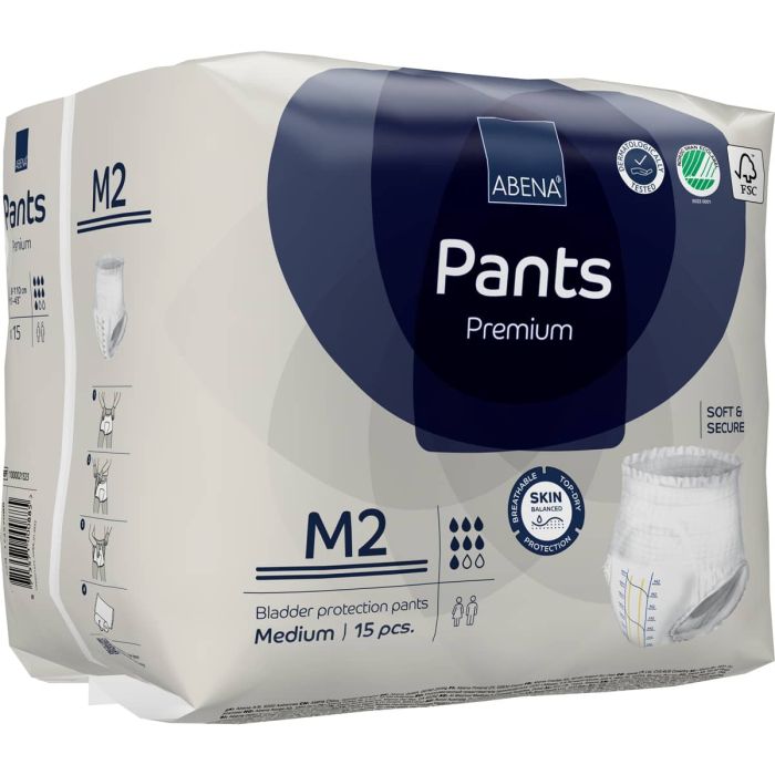 Multipack 6x Abena Pants Premium M2 Premium (1900ml) 15 Pack - pack right