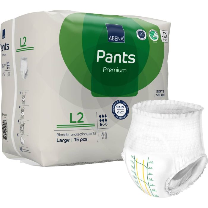 Abena Pants Premium L2 Large (1900ml) 15 Pack - pack combi