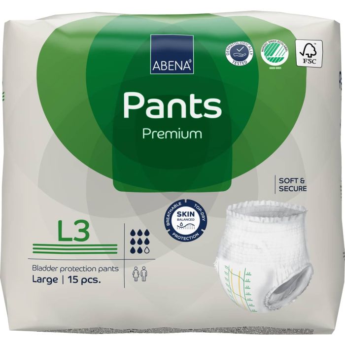 Abena Pants Premium L3 Large (2400ml) 15 Pack - pack shot