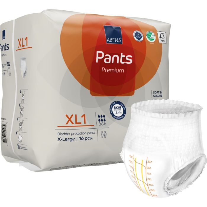 Multipack 6x Abena Pants Premium XL1 XL (1400ml) 16 Pack - pack combi