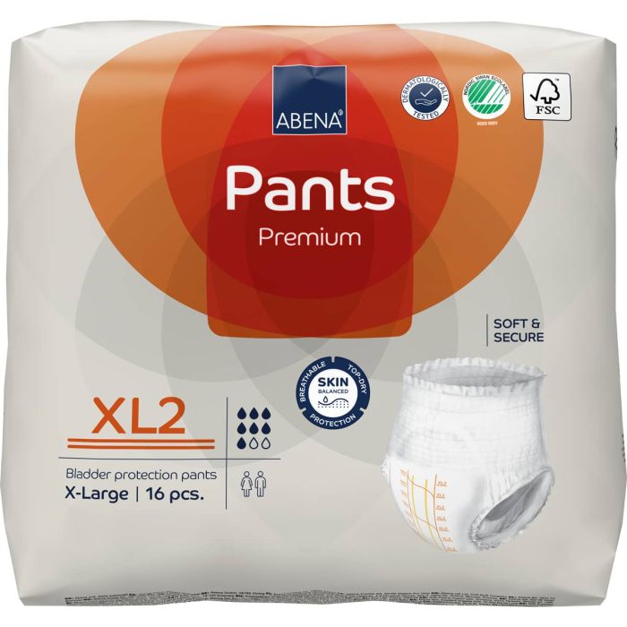 Abena Pants Premium XL2 XL (1900ml) 16 Pack - pack front