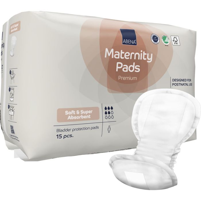Abena Maternity Pads Premium (800ml) 15 Pack - combi