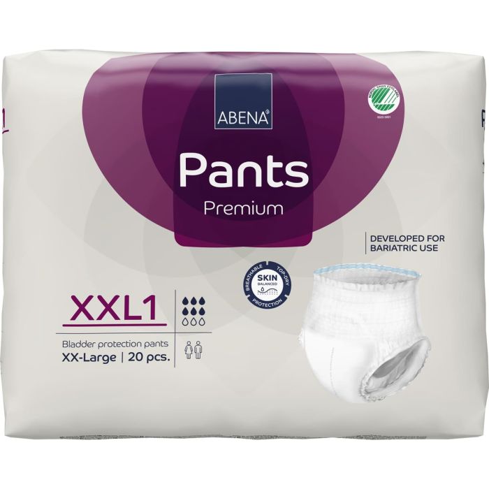 Multipack 4x Abena Pants Premium XXL1 Bariatric (1700ml) 20 Pack - pack 1