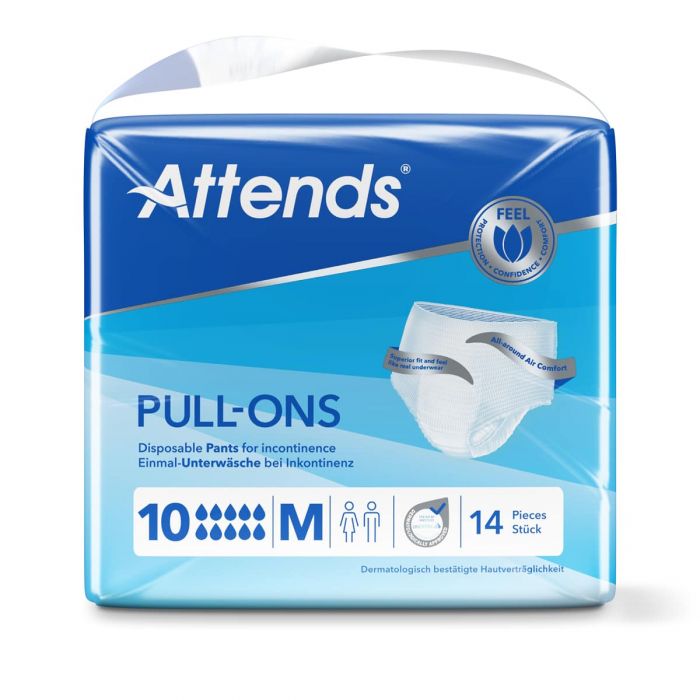 Attends Pull-Ons 10 Medium (2100ml) 14 Pack - pack