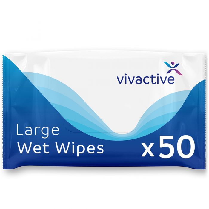 Vivactive Large Wet Wipes - 50 Pack