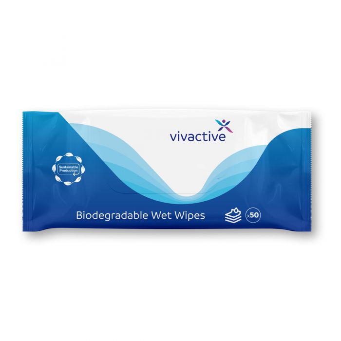 Vivactive Biodegradable Wet Wipe - 50 Pack - pack