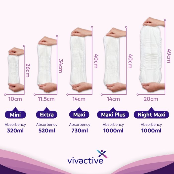 Vivactive Lady Discreet Extra Pads (520ml) 14 Pack - ranges