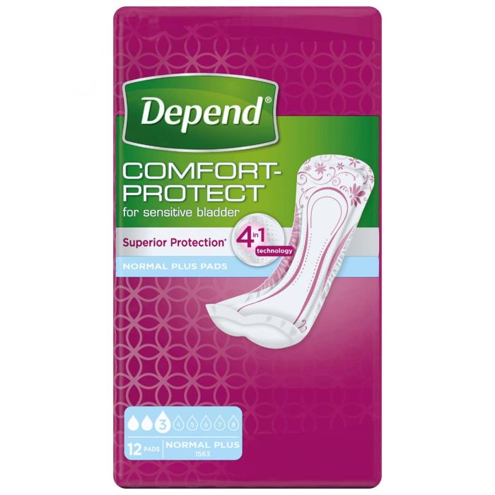 Depend Pads Normal Plus (366ml) 12 Pack - pack 1