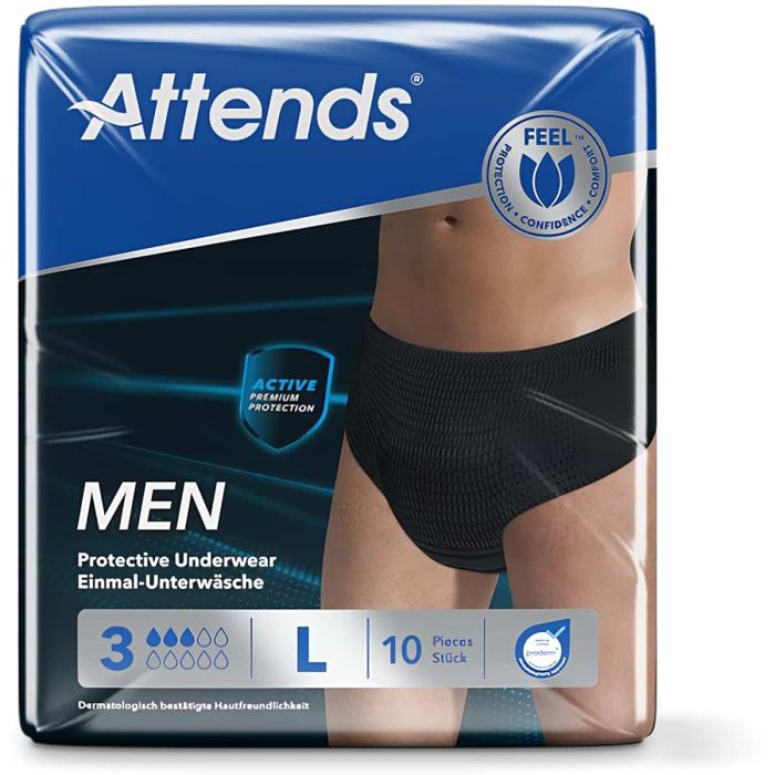 Attends Men Protective Underwear 3 Large (900ml) 10 Pack - pack
