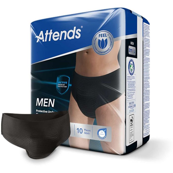 Attends Men Protective Underwear 3 Large (900ml) 10 Pack - combi