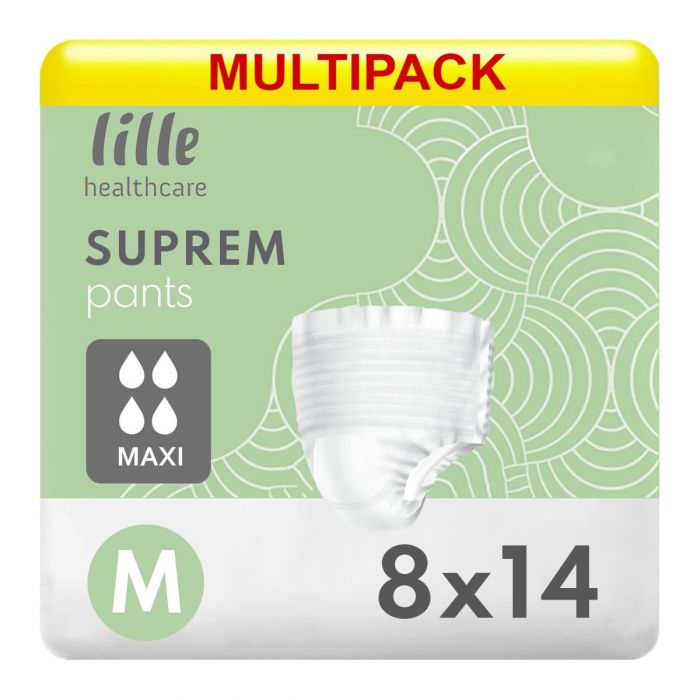 Multipack 8x Lille Healthcare Suprem Pants Maxi Medium (1900ml) 14 Pack