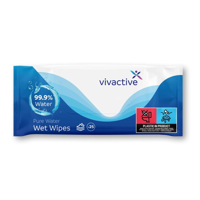 Vivactive Pure Water Wipes 25 Pack - pack