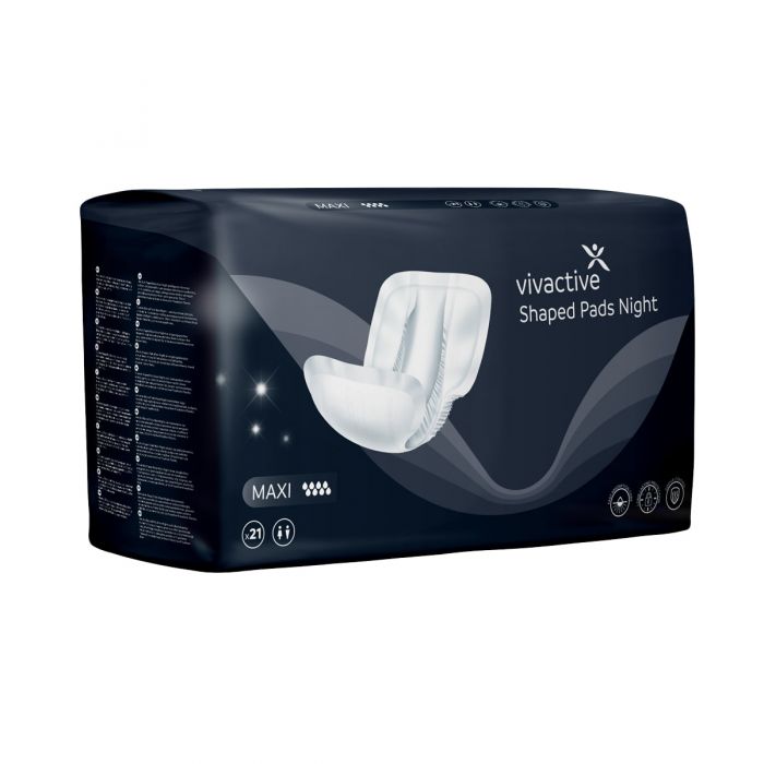 Vivactive Shaped Pads Night Maxi (3500ml) 21 Pack - pack