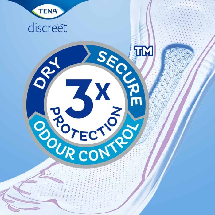TENA Discreet Extra (530ml) 10 Pack - triple protection