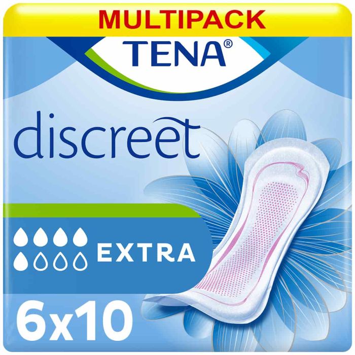 Multipack 6x TENA Discreet Extra (500ml) 10 Pack
