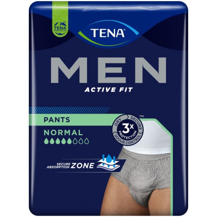 TENA Men Active Fit Pants Normal Grey Small/Medium (850ml) 12 Pack - pack