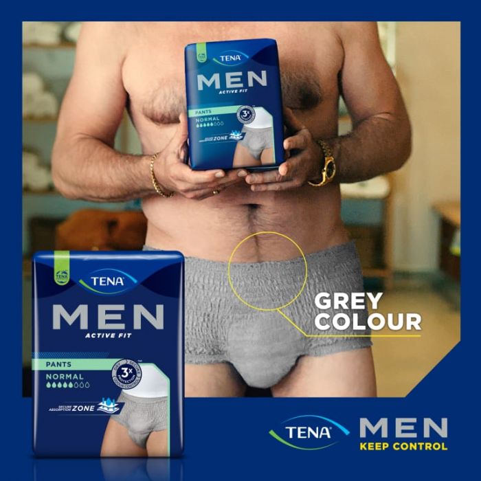 TENA Men Active Fit Pants Normal Grey Small/Medium (850ml) 12 Pack - secondary 1