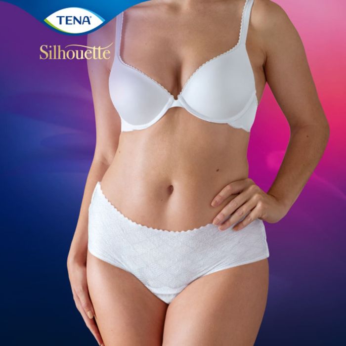 TENA Silhouette Normal Blanc Low Waist Pants Large (750ml) 5 Pack - lifestyle 1