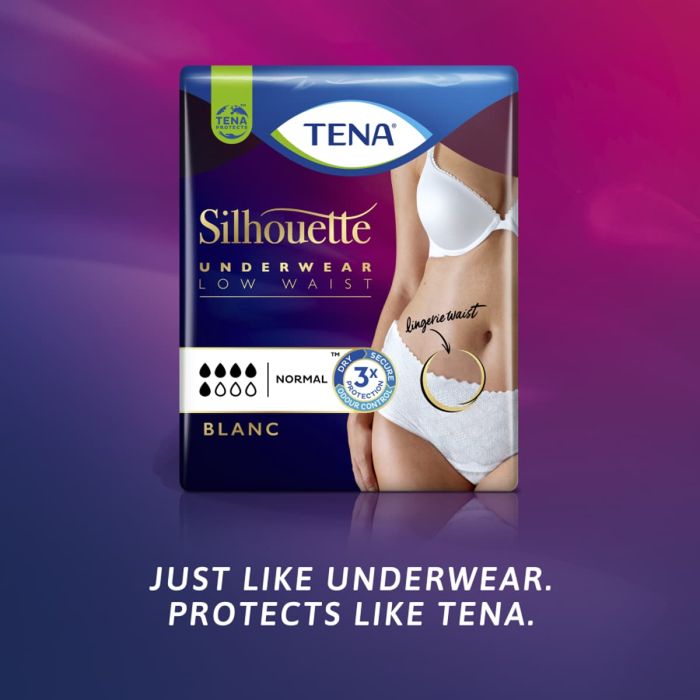 TENA Silhouette Normal Blanc Low Waist Pants Large (750ml) 5 Pack - pack 2