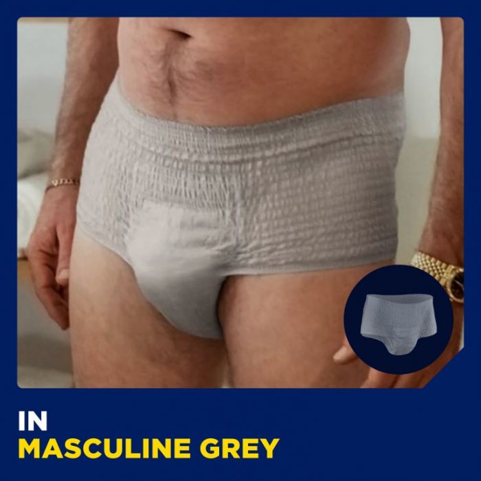 TENA Men Active Fit Pants Normal Grey Large/XL (850ml) 10 Pack - masculine grey