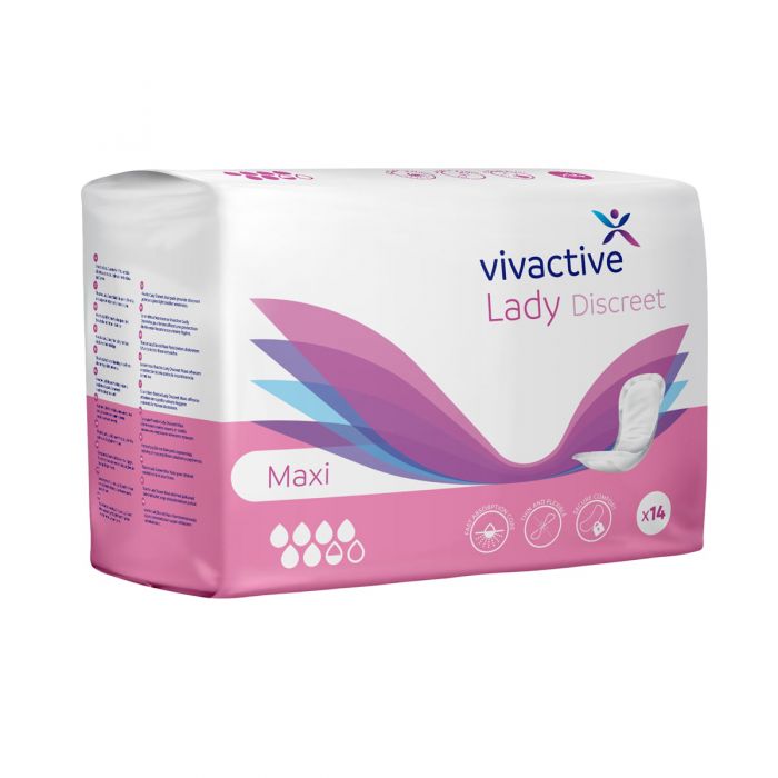 Vivactive Lady Discreet Maxi Pads (730ml) 14 Pack - pack