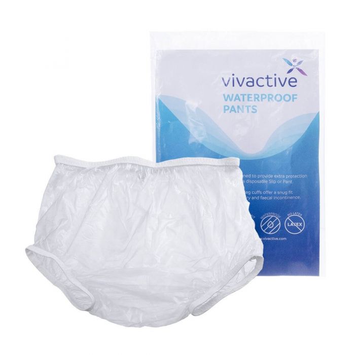 Vivactive Waterproof Plastic Pants - Medium - Pant and packaging