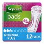 Depend Pads Normal Plus (366ml) 12 Pack - mobile