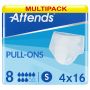 Multipack 4x Attends Pull-Ons 8 Small (1832ml) 16 Pack
