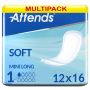 Multipack 12x Attends Soft 1 Mini Long (249ml) 16 Pack