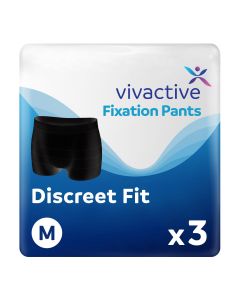 Vivactive Premium Discreet Fixation Pants Black Medium - 3 Pack - mobile