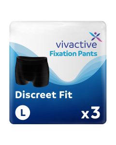 Vivactive Premium Discreet Fixation Pants Black Large - 3 Pack - mobile