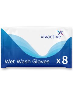 Vivactive Wet Wash Gloves - 8 Pack - mobile