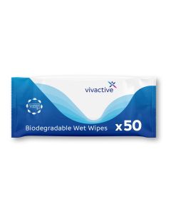 Vivactive Biodegradable Wet Wipe - 50 Pack - mobile
