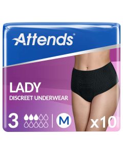 Attends Lady Discreet Underwear 3 Medium (900ml) 10 Pack - mobile