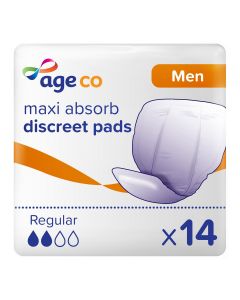 Age Co Men&#039;s Maxi Absorb Discreet Pads (650ml) 14 Pack - mobile