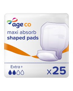 Age Co Maxi Absorb Shaped Pads Extra+ (2220ml) 25 Pack - mobile