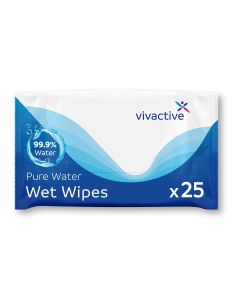 Vivactive Pure Water Wipes 25 Pack - mobile