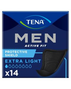TENA Men Active Fit Protective Shield Extra Light (140ml) 14 Pack - mobile
