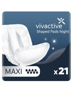 Vivactive Shaped Pads Night Maxi (3500ml) 21 Pack - mobile