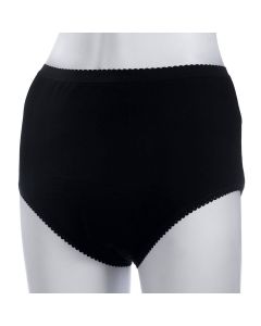 Women&#039;s Absorbent Brief Black (450ml) Large