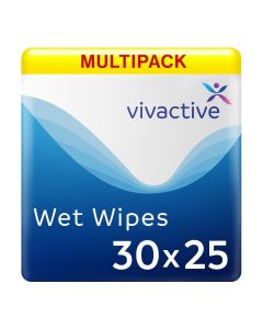 Multipack 30x Vivactive Wet Wipes 25 Pack