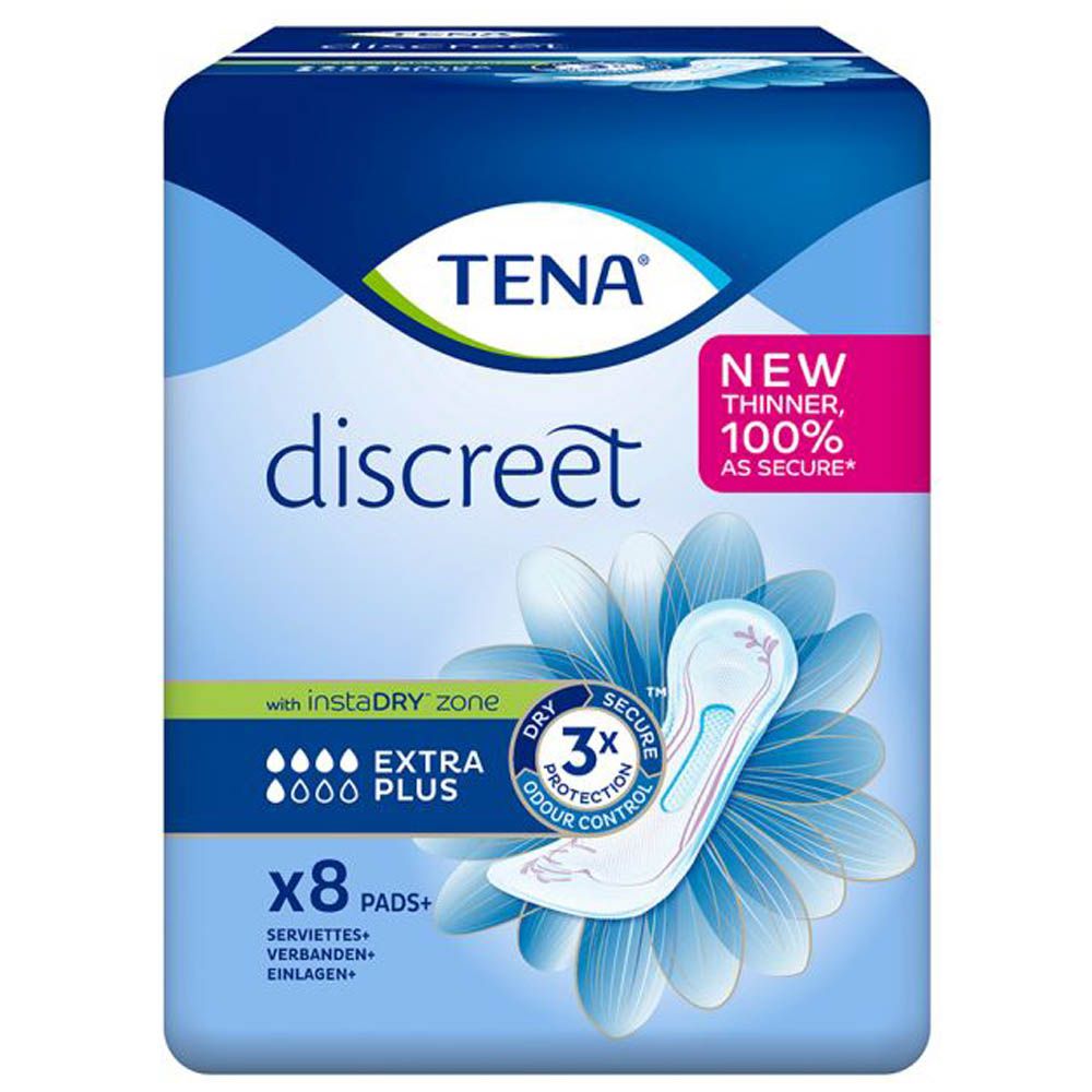 TENA Discreet Extra Plus (903ml) 8 Pack | Age Co Incontinence ...
