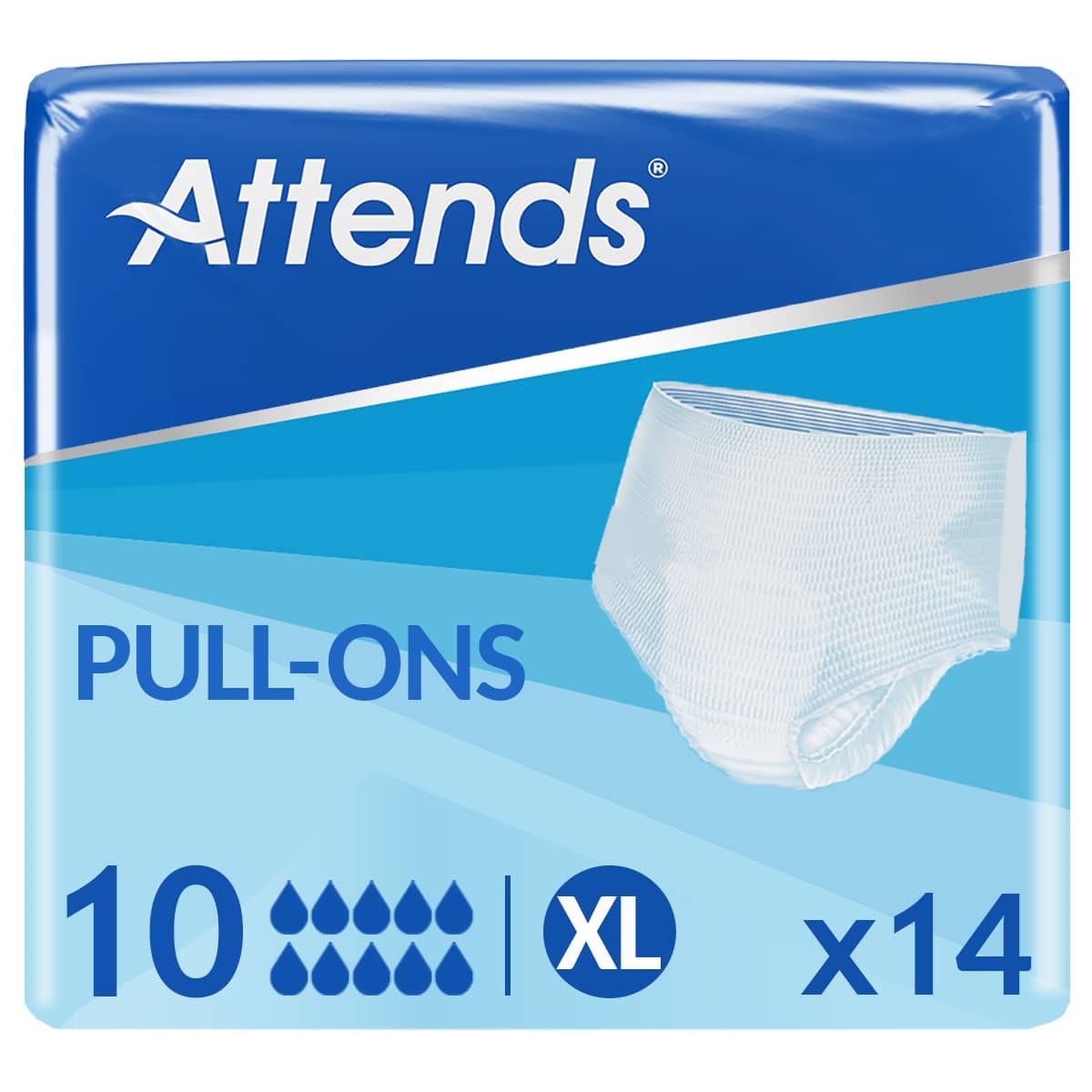 Attends Pull Ons 10 XL 2190ml 14 Pack AgeUKIncontinence
