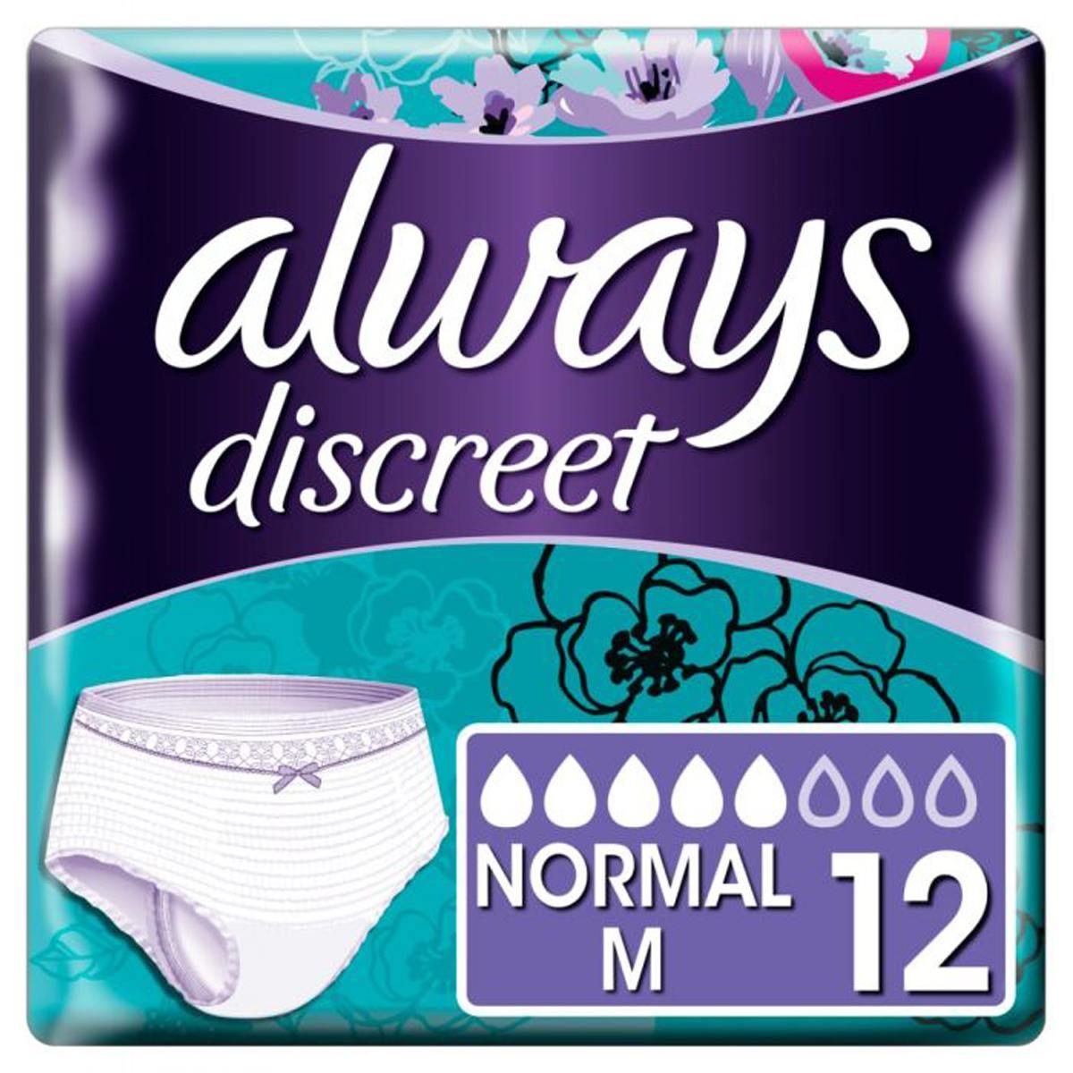 Always Discreet Incontinence Pants Normal Medium x 48 Pants – EasyMeds  Pharmacy
